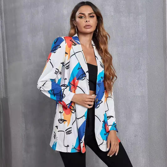 Blazer pour femmes avec imprimé artistique et coupe moderne Chic und Stil