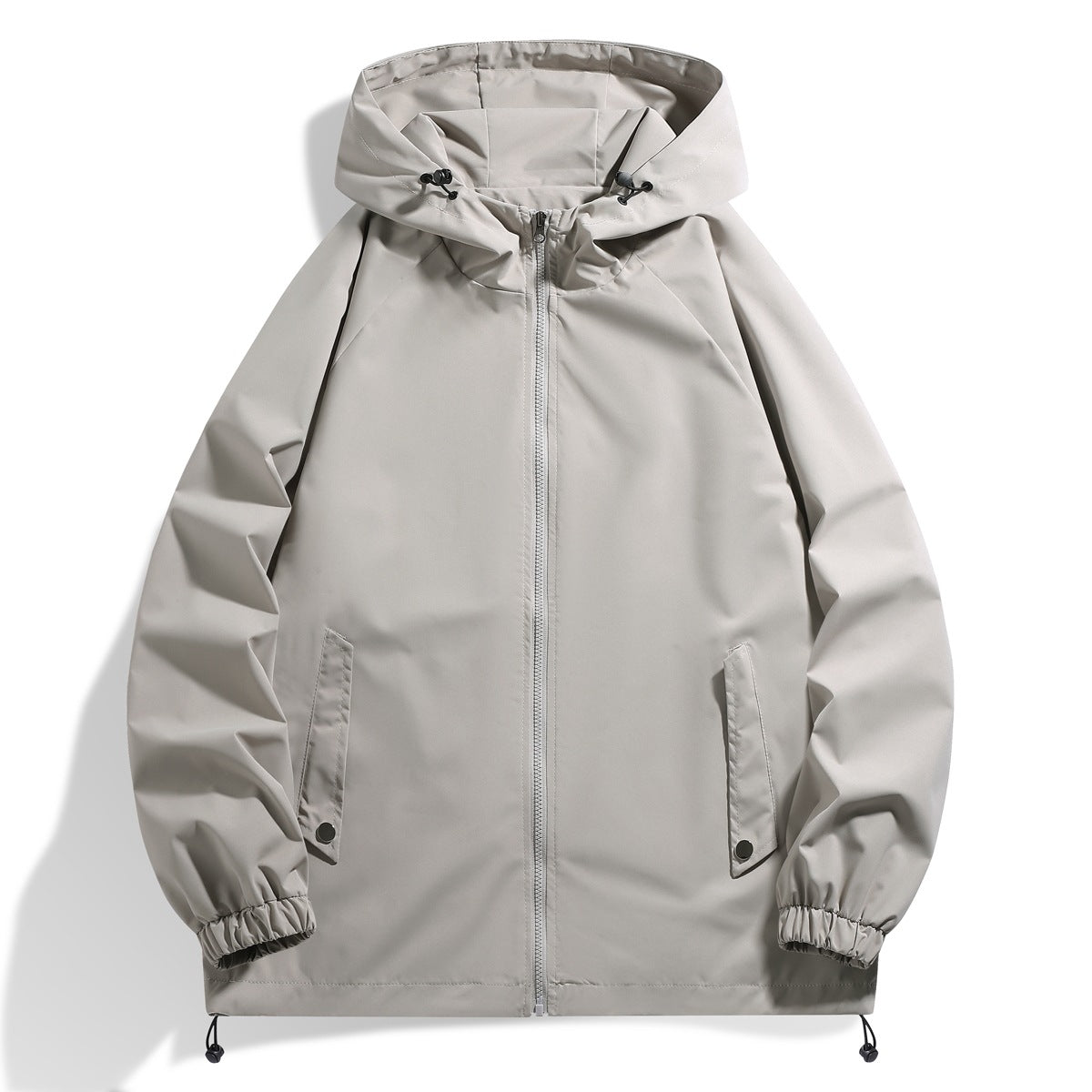 Functional men's jacket with adjustable hood collar and elastic sleeve cuffs Chic and Style