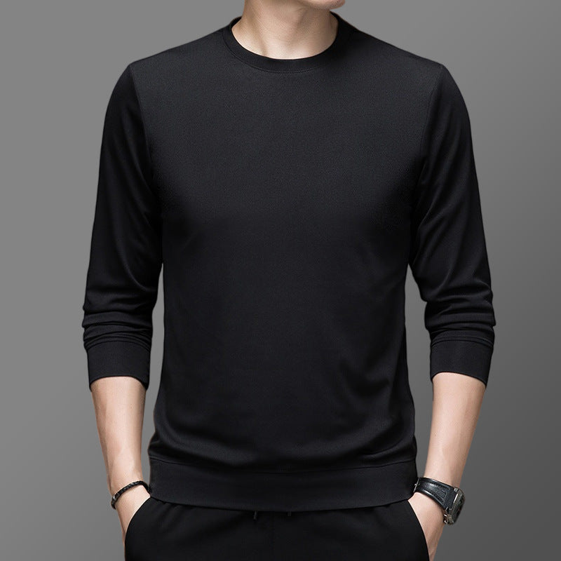 Round pullover for men in high-quality functional material Chic and Style