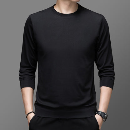 Round pullover for men in high-quality functional material Chic and Style