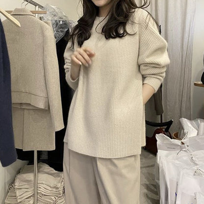 Dames Pull en Maille Épais Chic und Stil