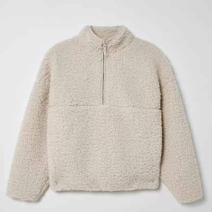 Cozy fleece pullover for women with high collar and half-zip Chic und Stil