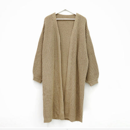 Cardigan en tricot épais pour femmes avec coupe ouverte et finitions de manches confortables Chic und Stil