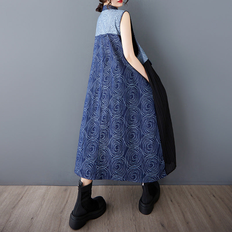 Robe maxi plissée pour femmes avec haut orné Chic und Stil