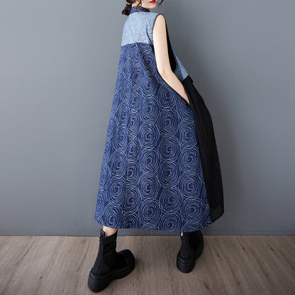 Robe maxi plissée pour femmes avec haut orné Chic und Stil