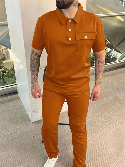 Stylish polo and pants set for men Chic und Stil