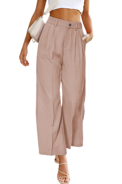 Women's high-waisted wide-leg pants with pleats and elegant cut Chic and Style