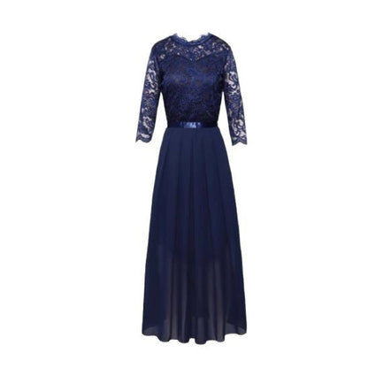 Robe de soirée élégante pour dames avec haut en dentelle et jupe fluide Chic und Stil