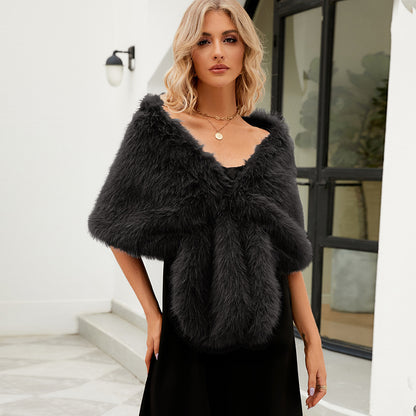 Dames Écharpe en fausse fourrure luxueuse Chic und Stil