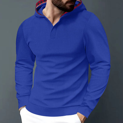Chemise à manches longues tendance pour hommes avec capuche et design texturé Chic und Stil