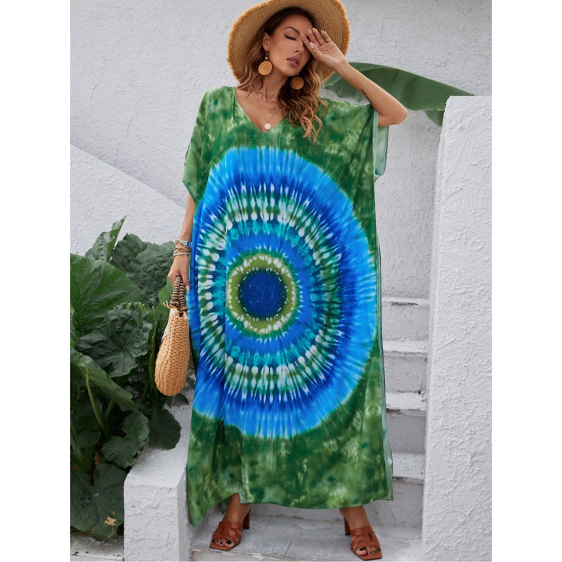 Femmes Bohemian robe de plage en drap de papillon Chic und Stil