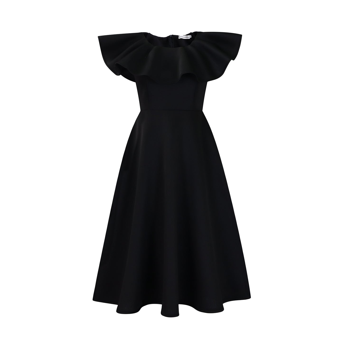 Robe maxi pour femmes avec col volumineux et jupe fluide Chic und Stil