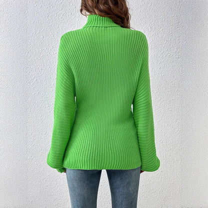 Dames Pull à col roulé confortable avec design texturé Chic und Stil