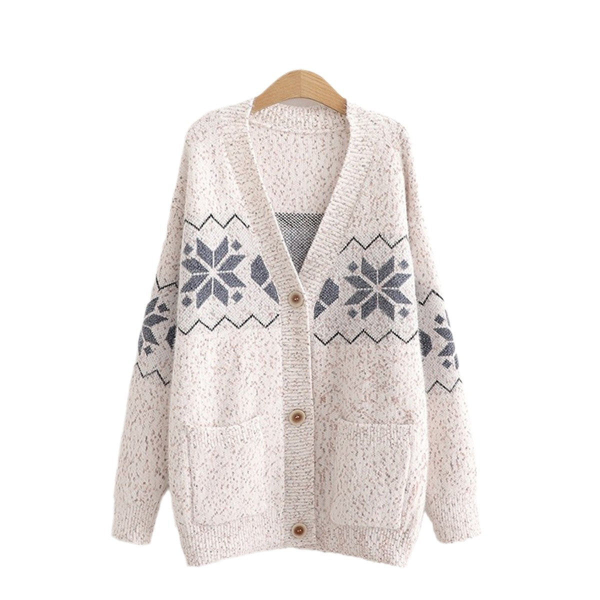 Dames Grand gilet en tricot avec motif zigzag contemporain et poches pratiques Chic und Stil