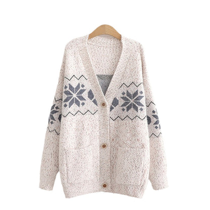 Dames Grand gilet en tricot avec motif zigzag contemporain et poches pratiques Chic und Stil