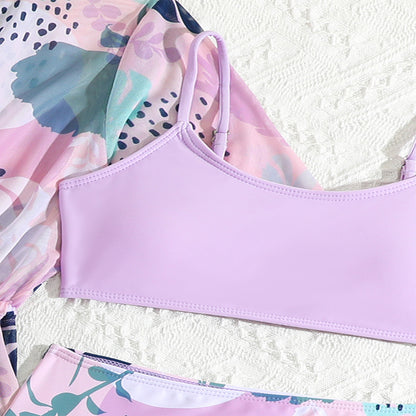 Dames Ensemble de Maillot de Bain Tropical à Trois Pièces Chic und Stil