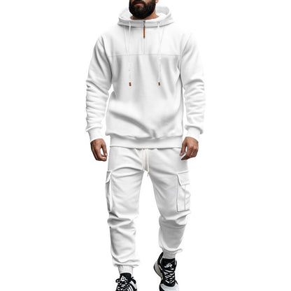 Men's chic and stylish athletic hoodie and cargo pants