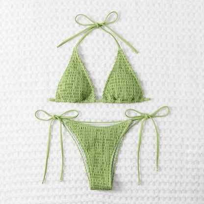 Chic und Stil Gathered Triangle Bikini Set for Women