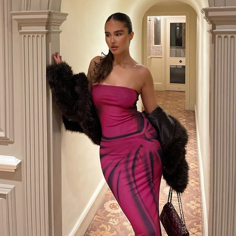 Robe maxi sans bretelles pour femmes Chic und Stil