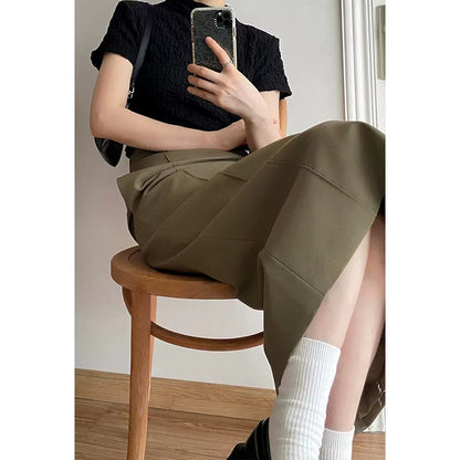 Top long à manches longues texturé pour femmes Chic und Stil