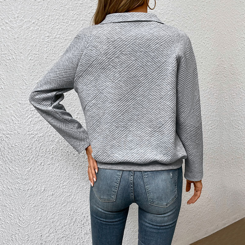 Pull over décontracté pour femmes avec col structuré Chic und Stil