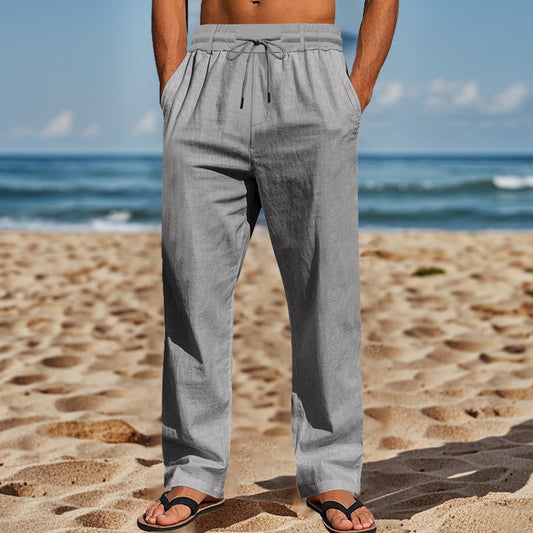 Casual beach pants for men with elastic waist and practical side pockets Chic and Style