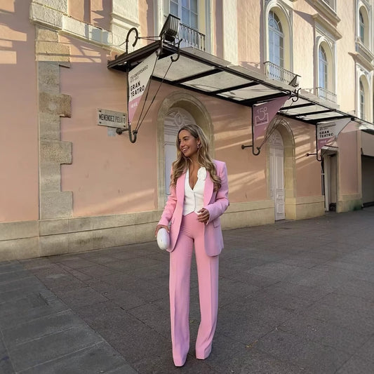 Women Elegant and Loose Palazzo Pants in Flowing Material with Elastic Waist Chic and Style