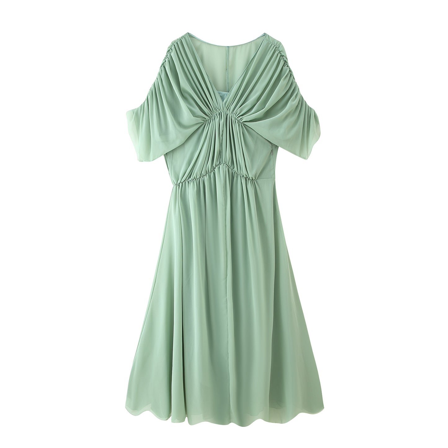 Robe maxi femme avec silhouette fluide et élégante drapée Chic und Stil