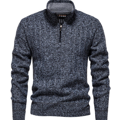 Pull homme avec col montant et fermeture éclair Chic und Stil