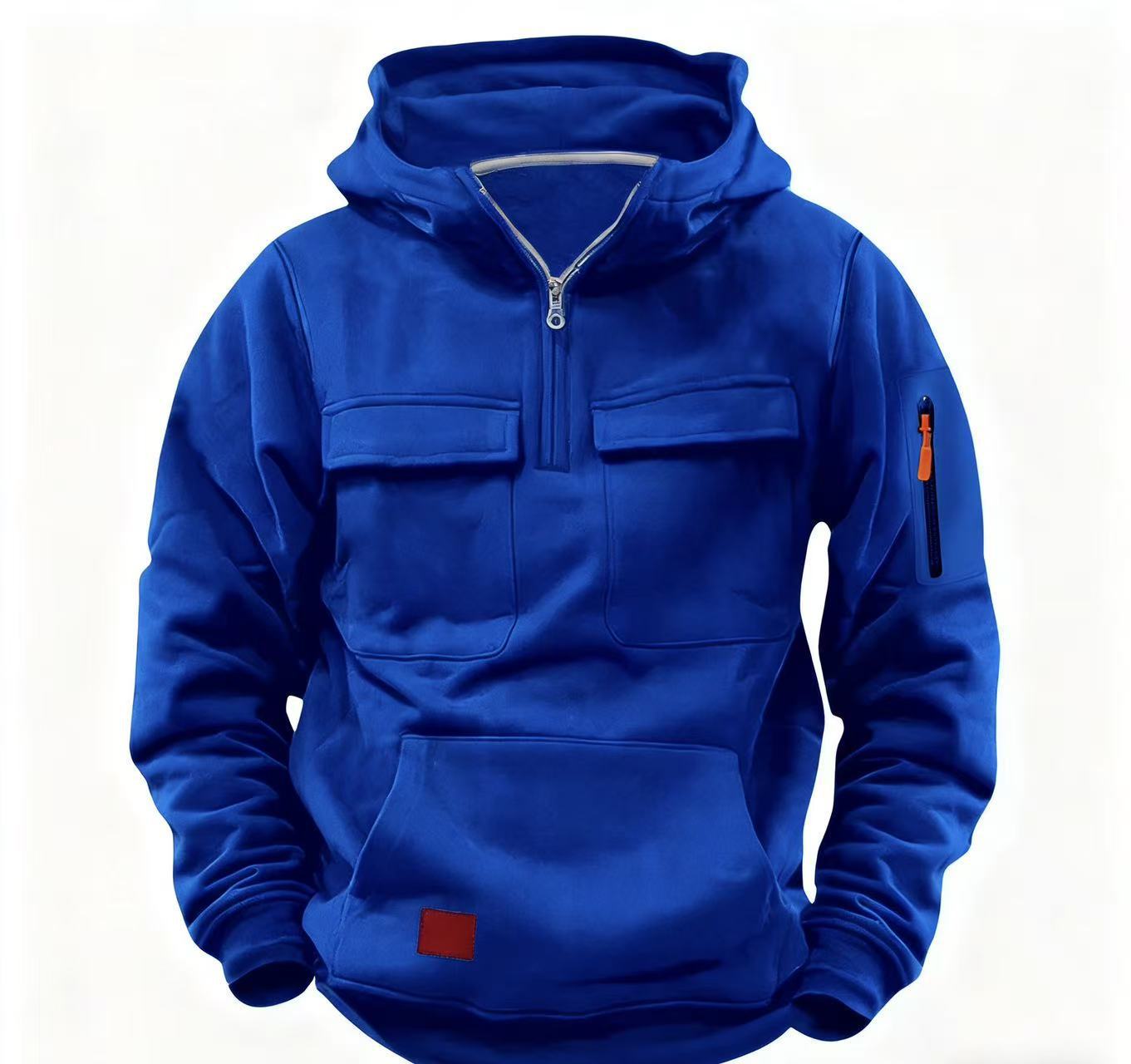Functional hooded jacket for men with zipper and practical pockets Chic und Stil