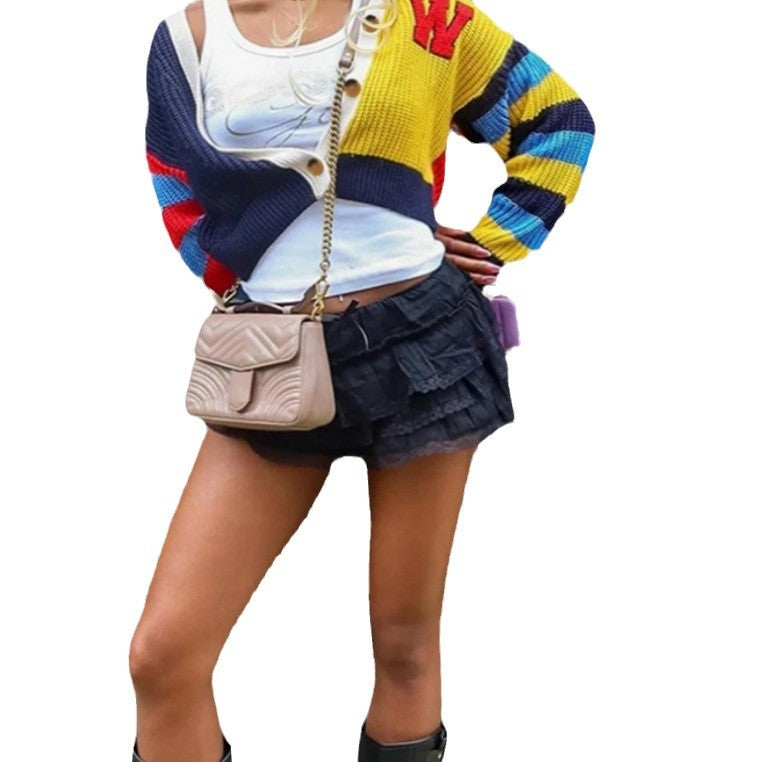 Dames Gilet à motif avec détails de boutons et manches larges Chic und Stil