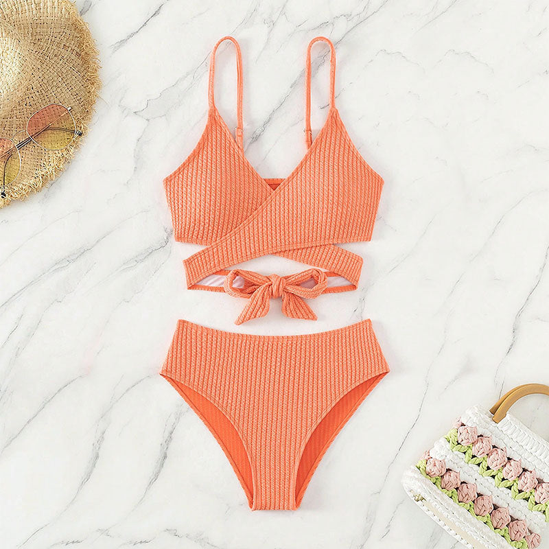 Dames ensemble de bikini taille haute texturé Chic und Stil