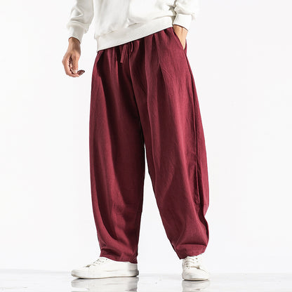 Casual Harem Pants for Men with Elastic Waist and Deep Side Pockets Chic and Style