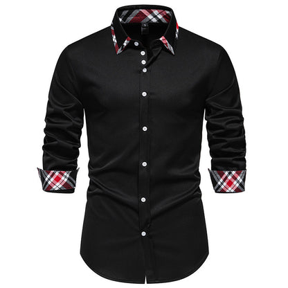 Chemise pour hommes avec col contrastant et coupe moderne Chic und Stil