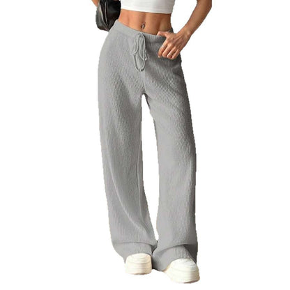 Casual loose-fit leisure pants for women in soft structured material Chic and Style