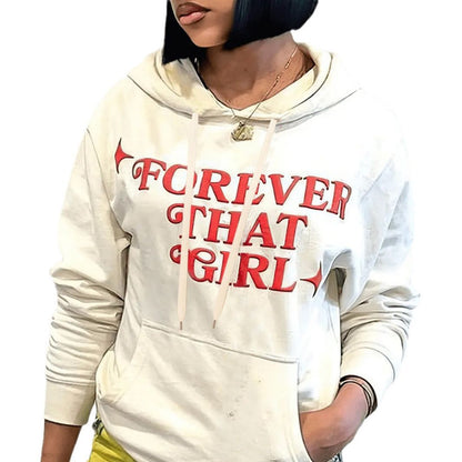 Pull-over à capuche décontracté pour femmes avec inscription inspirante Chic und Stil