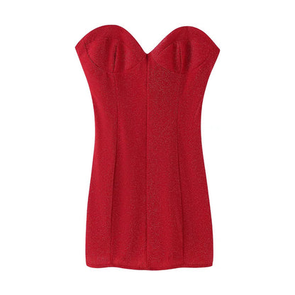 Robe de soirée pour femmes avec coupe slim et décolleté en cœur élégant Chic und Stil