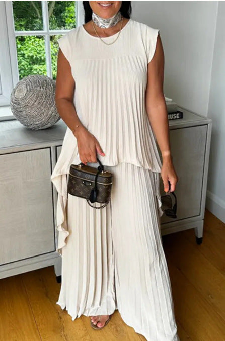 Robe maxi plissée pour femmes avec coupe élégante et silhouette fluide Chic und Stil