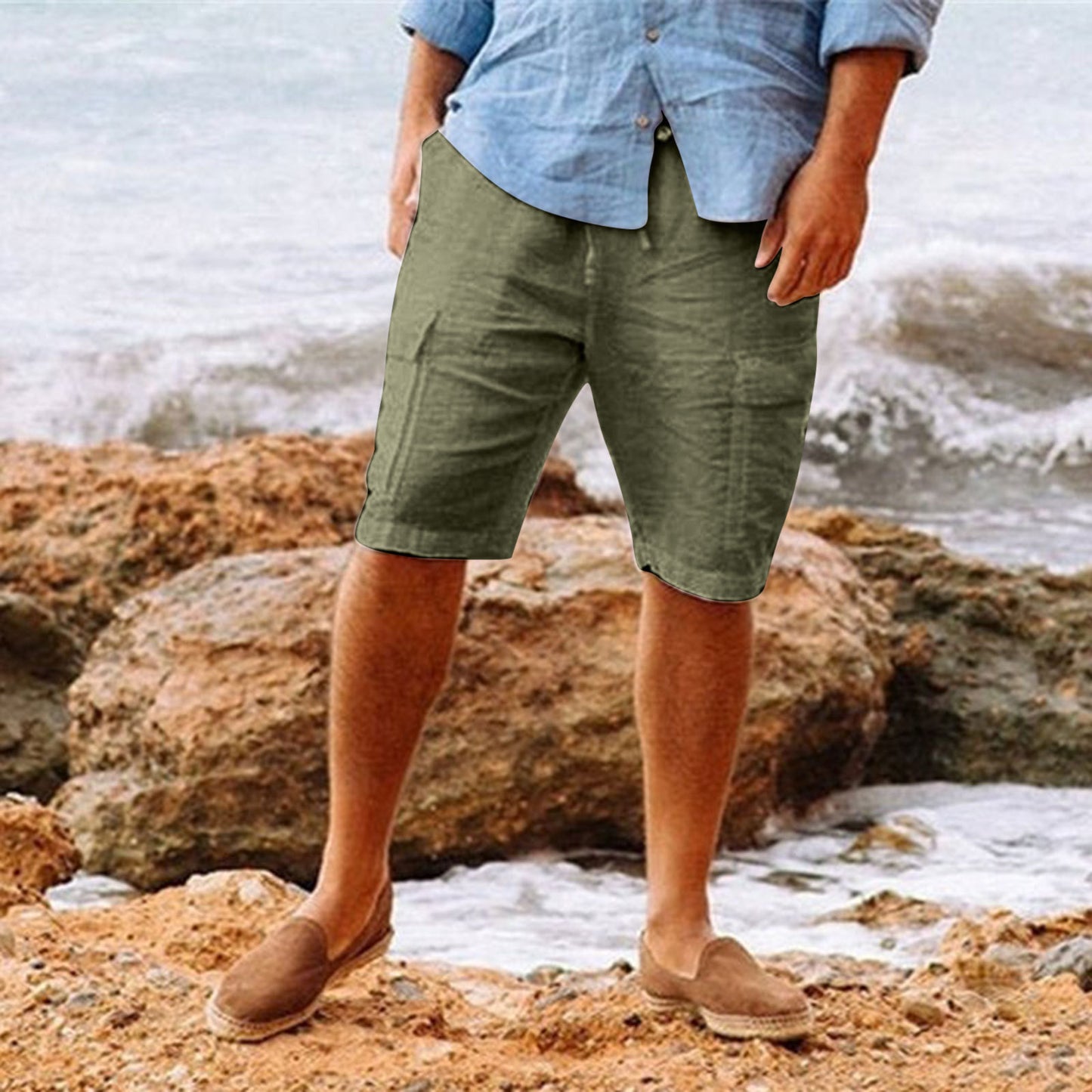 Shorts de loisirs pratiques pour hommes avec plusieurs poches Chic und Stil
