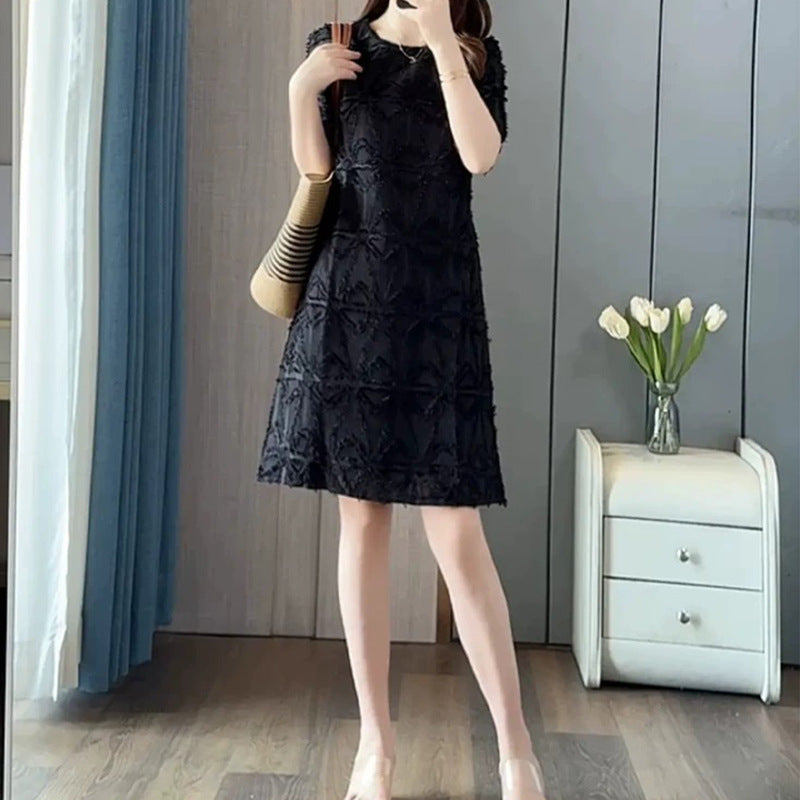 Robe A-Ligne en Dentelle Florale pour Femme Chic und Stil