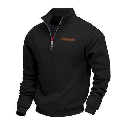 Sporty fleece pullover for men with half-zip Chic und Stil