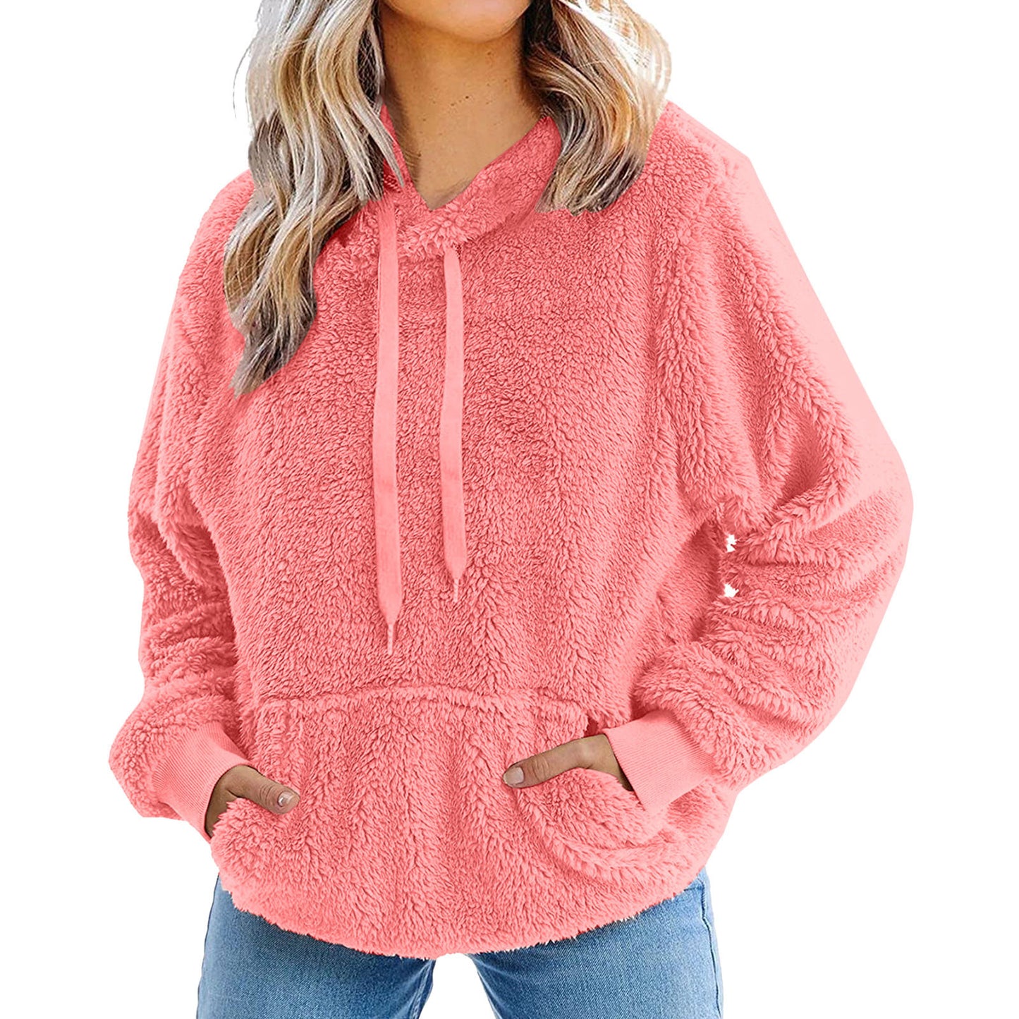 Dames Douillet Oversized Hoodie en Teddy-Fleece Chic und Stil