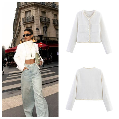 Dames élégante veste double boutonnage Chic und Stil