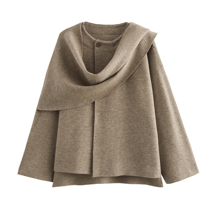 Dames élégant Cape en laine Chic und Stil