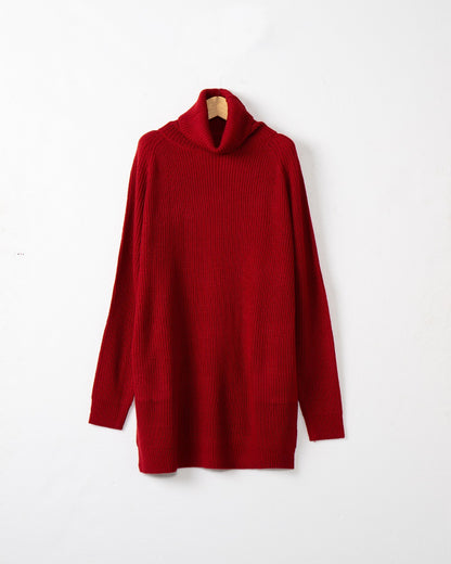 Dames Pull-over à col roulé douillet en tricot doux Chic und Stil