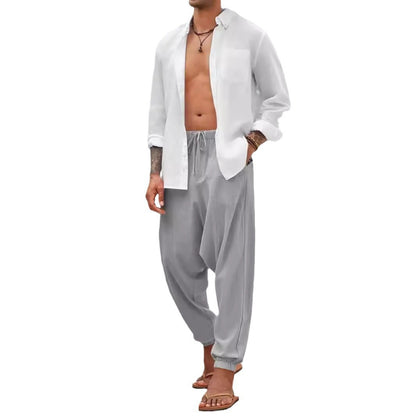 Casual harem pants for men with elastic waist and deep pockets Chic and Style
