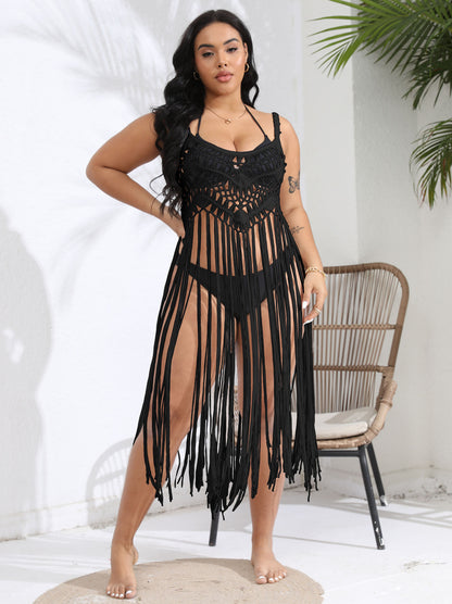 Dames crochet franges couvre-épaule plage Chic und Stil