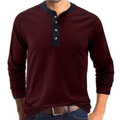 Chemise à manches longues pour hommes avec patte de boutonnage et détails contrastés Chic und Stil