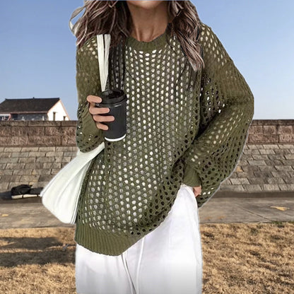 Pull en tricot léger pour femmes avec une structure en maille tendance Chic und Stil
