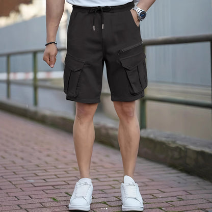 Shorts utilitaires style cargo pour hommes avec design à poches multiples Chic und Stil